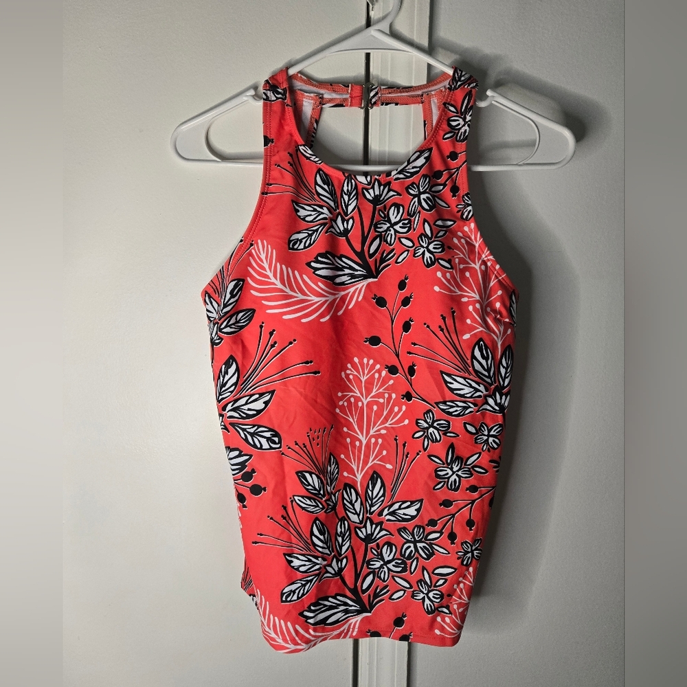 NWOT High Neck Tankini Top With Tummy Control